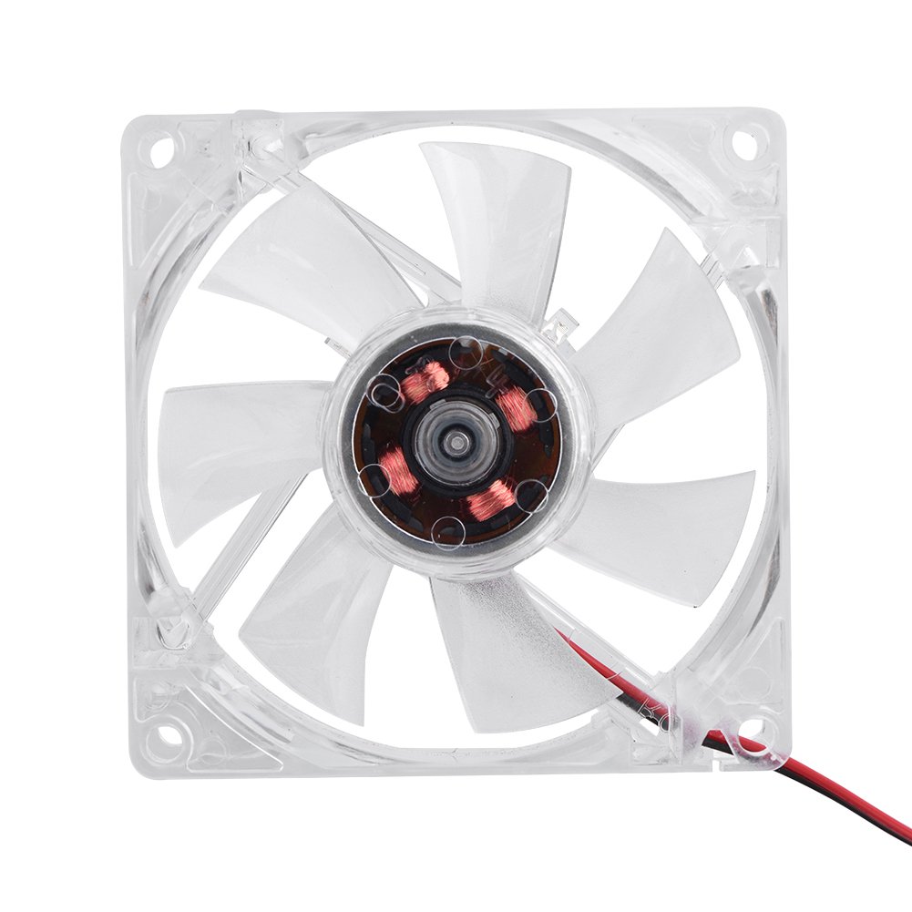 80mm 12V 4Pin Silent PC Case Cooling Fan with Colorful LED Lights - Ultra Quiet Computer Case Fan for Gaming PC, Desktop, CPU Cooler - Perfect for Home Office, Workstation and Server Cooling