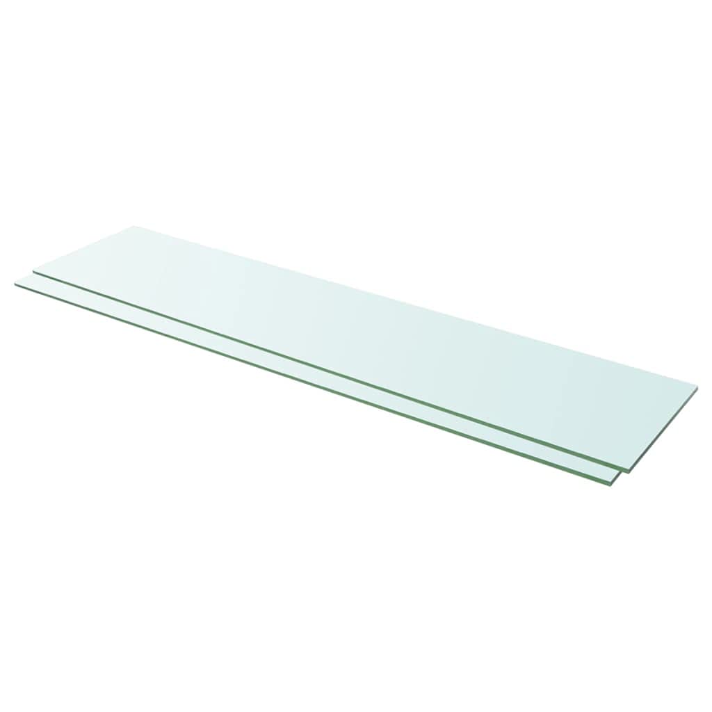 2 Pack Clear Glass Floating Shelves - 39.4