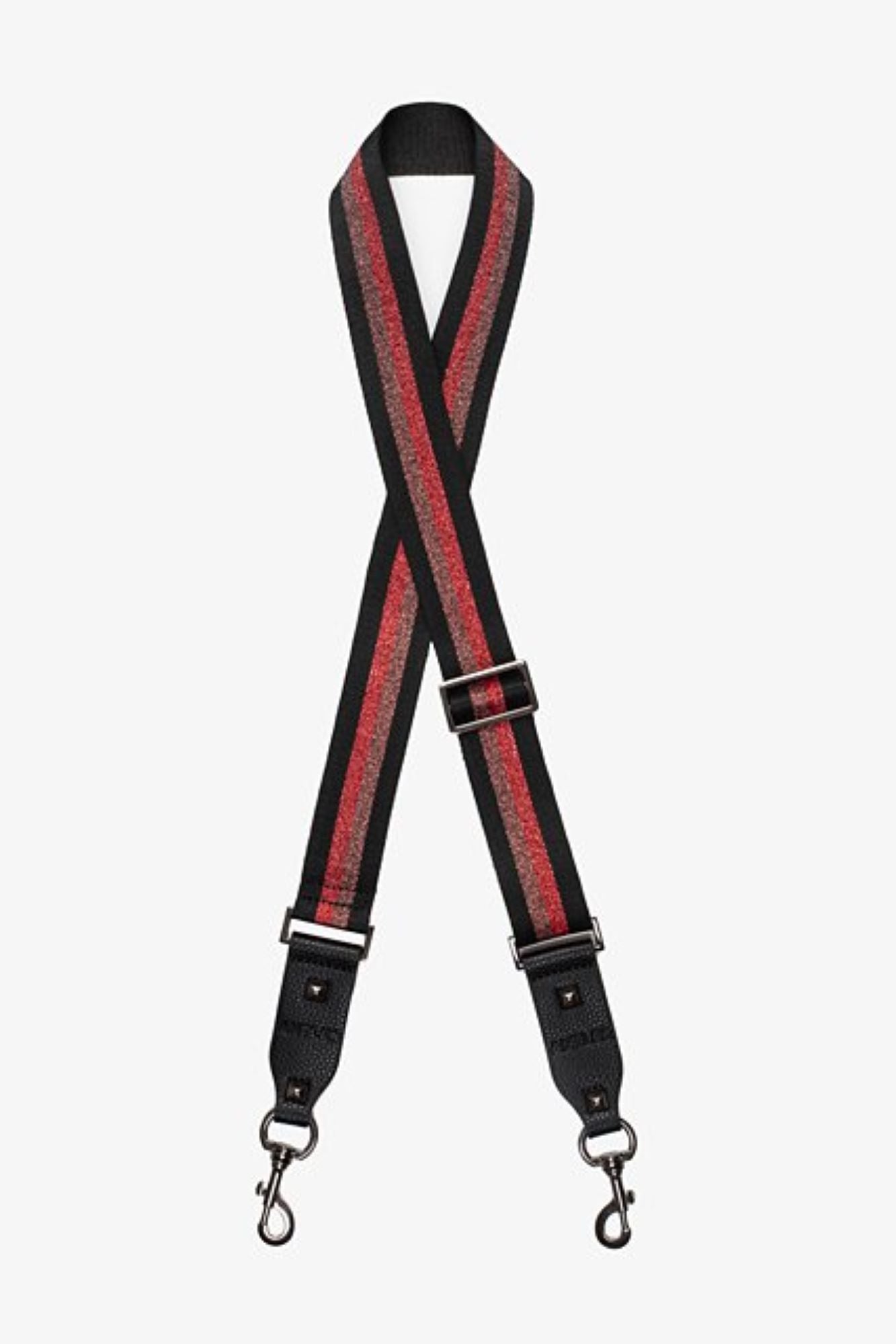 Antler Bag Strap - Red Lurex Stripe Crossbody Shoulder Strap for Handbags & Purses - Perfect for Travel, Shopping & Everyday Use