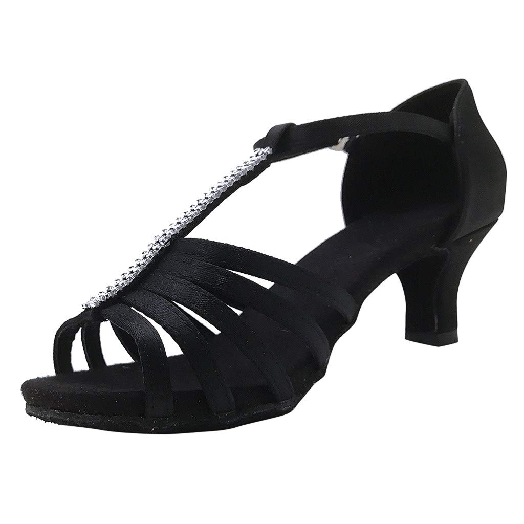 VEFSU Women's Ballroom Dance Shoes - Comfortable Latin & Ballroom Sandals for Rumba, Waltz, Salsa, Tango - Perfect for Practice, Competition, Wedding, Prom, Party & Social Dancing