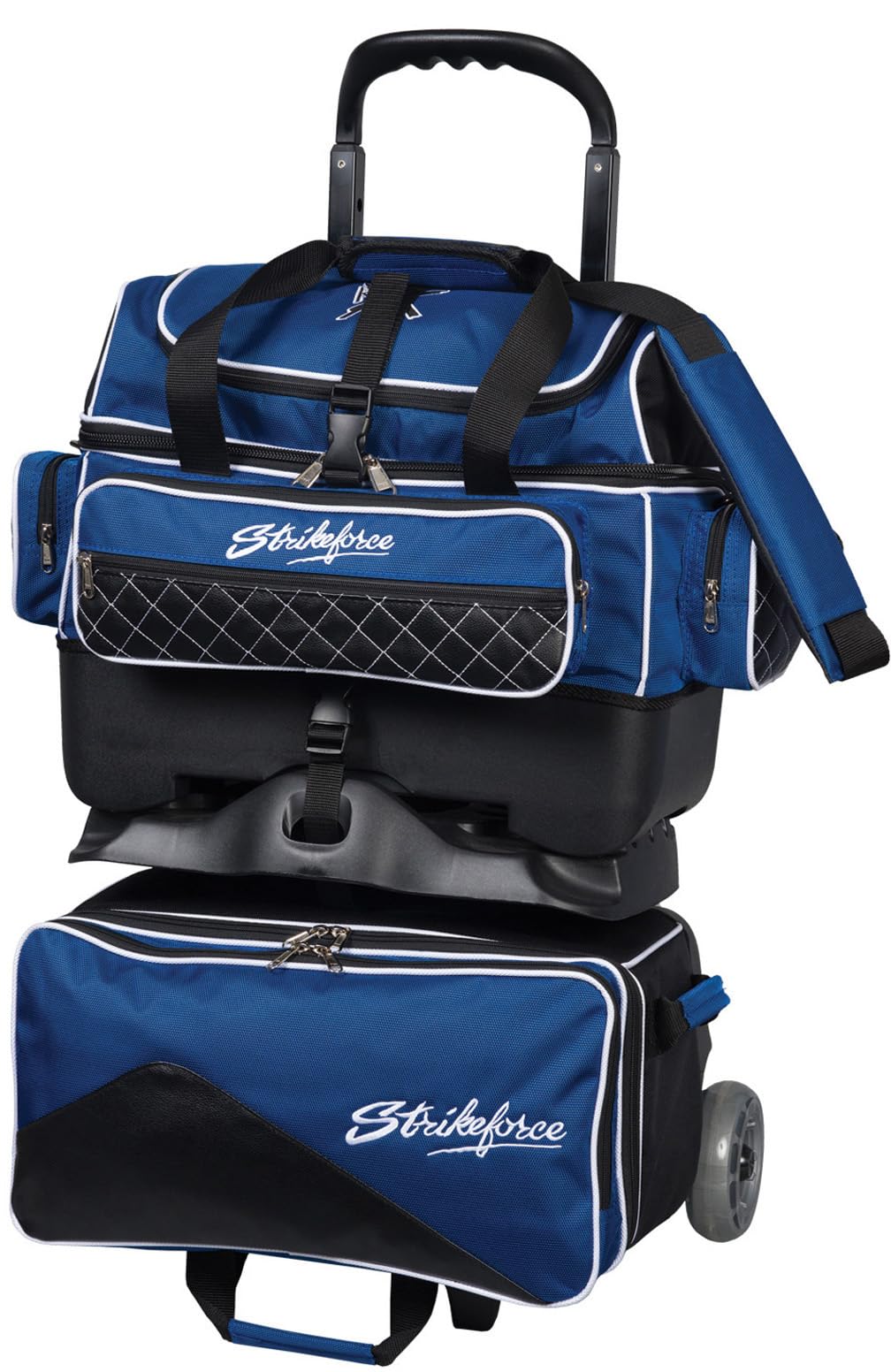 Strikeforce Royal Flush 4-Ball Roller Bowling Bag - Durable Bowling Accessory for League & Tournament Players - Perfect for Travel & Storage
