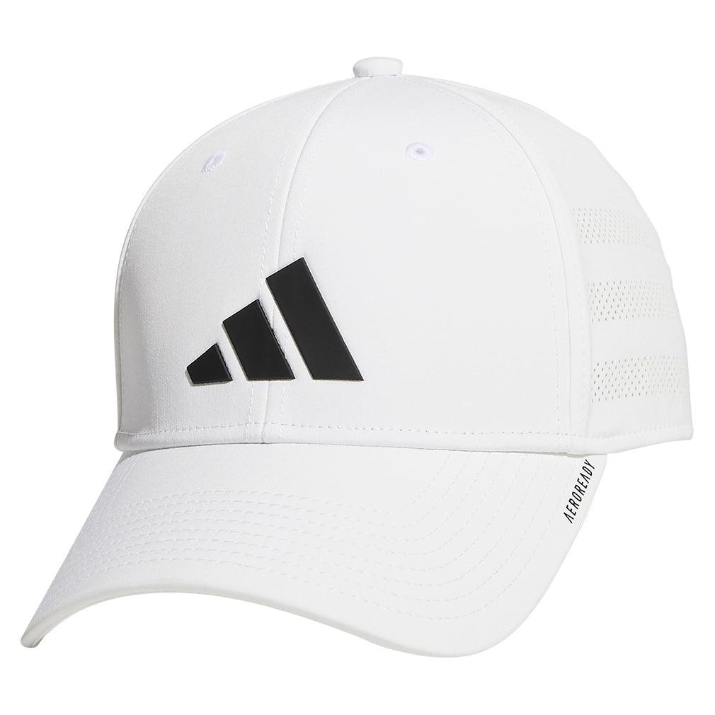 Adidas Men's Gameday 4 Stretch Fit Baseball Cap - White & Black Adjustable Snapback Hat for Sports, Casual Wear & Outdoor Activities