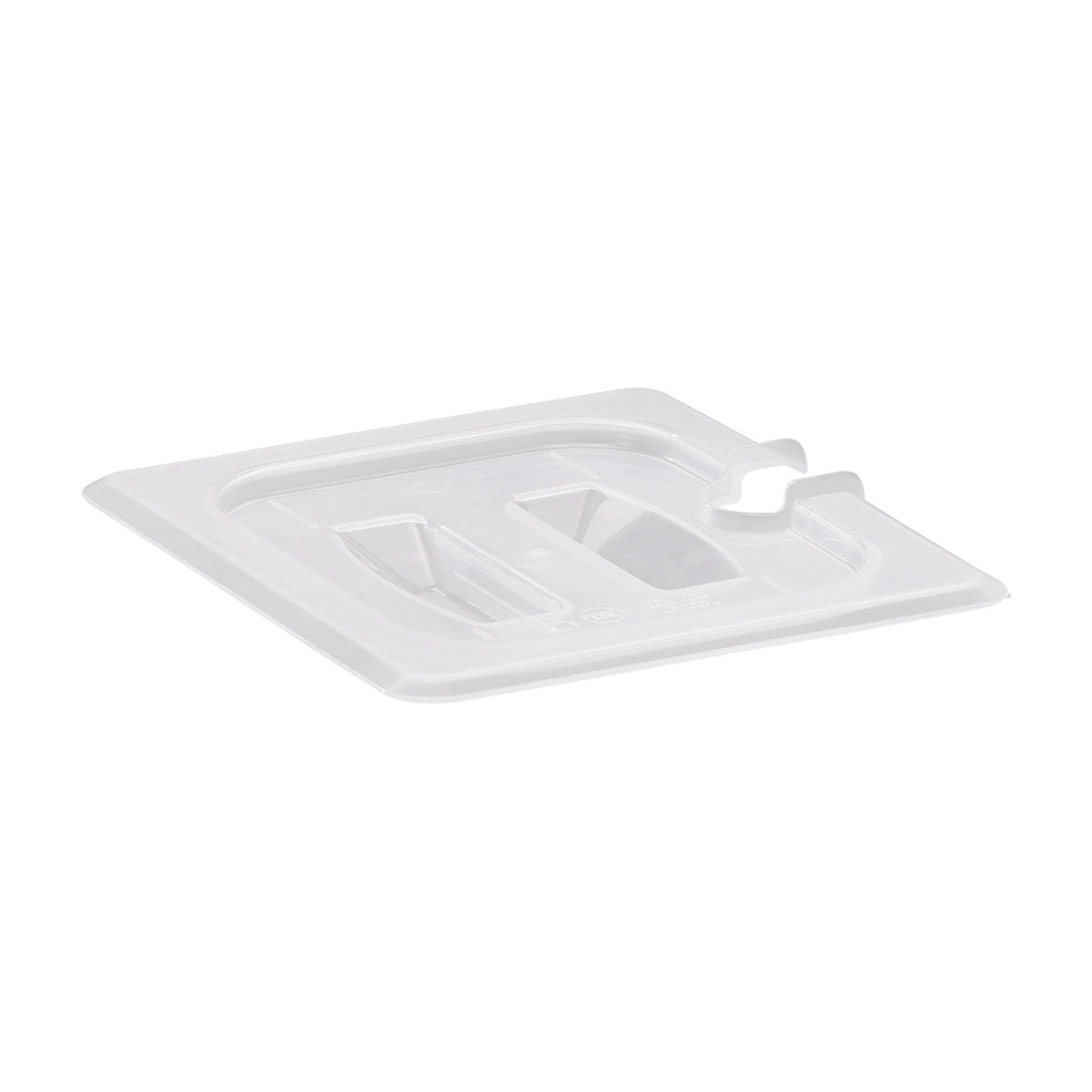 Cambro 60PPCHN190 Clear Notched 1/6 Size Food Pan Lid with Handle - Perfect for Commercial Kitchens, Catering, and Food Service Storage