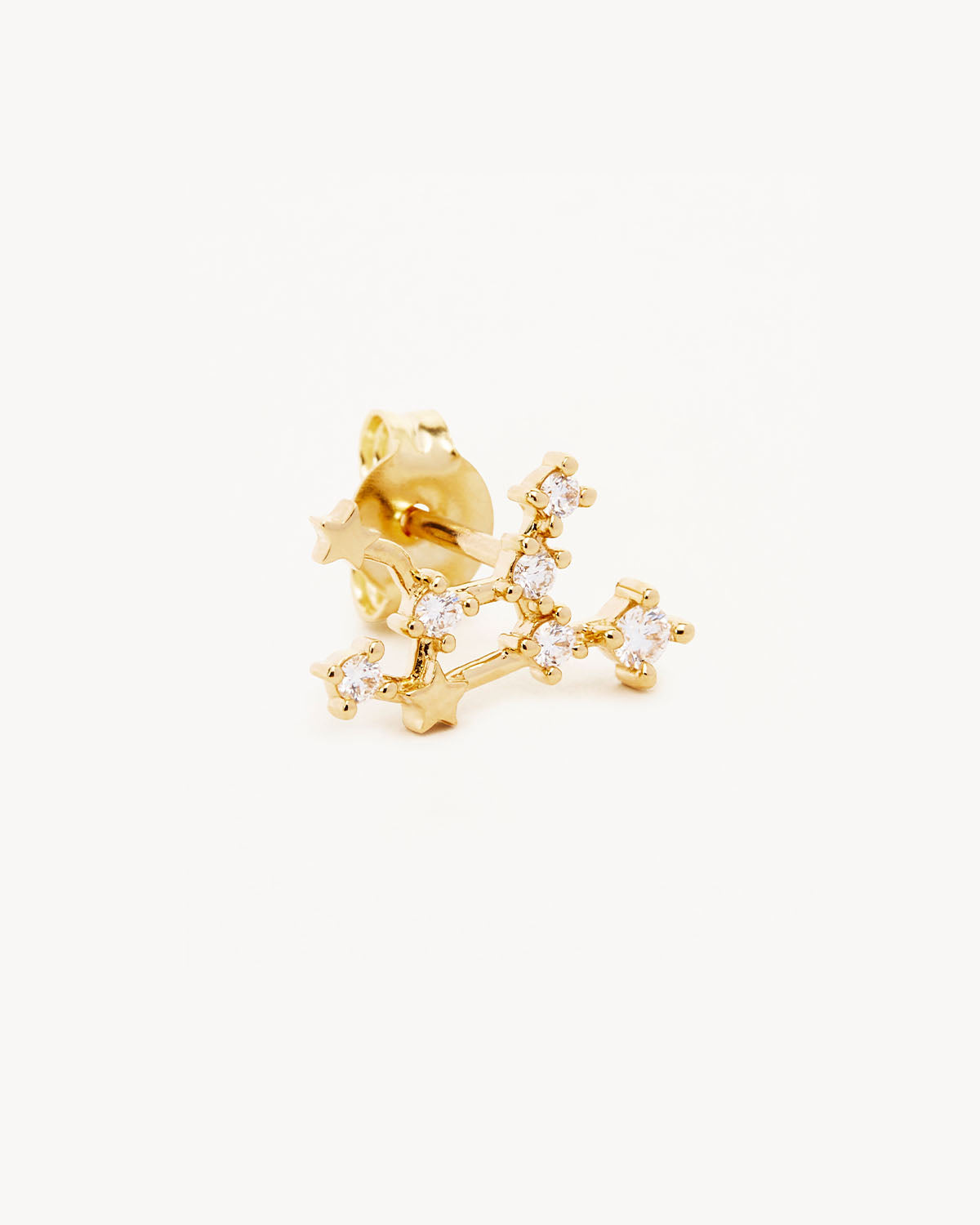 14K Solid Gold Starry Night Zodiac Constellation Diamond Stud Earrings for Virgo - Perfect Gift for Birthday, Anniversary & Special Occasions