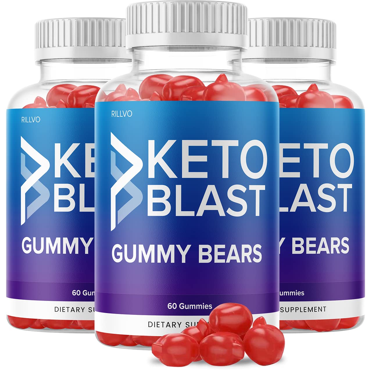 Keto Blast Gummies (3 Pack) - Advanced Ketogenic Formula Sugar Free Supplement - 180 Gummies for Weight Loss & Energy Boost - Perfect for Low Carb Diet & On-the-Go Snacking