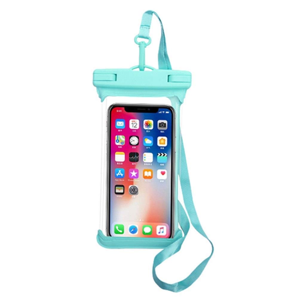 6.9 Inch Waterproof Phone Case - IPX8 Certified Panoramic Touchscreen Underwater Pouch for Hot Springs, Drifting, Diving, Swimming & Beach Activities | Universal Smartphone Protector (Green) - Perfect for Water Sports, Beach Vacations and Outdoor Adventures