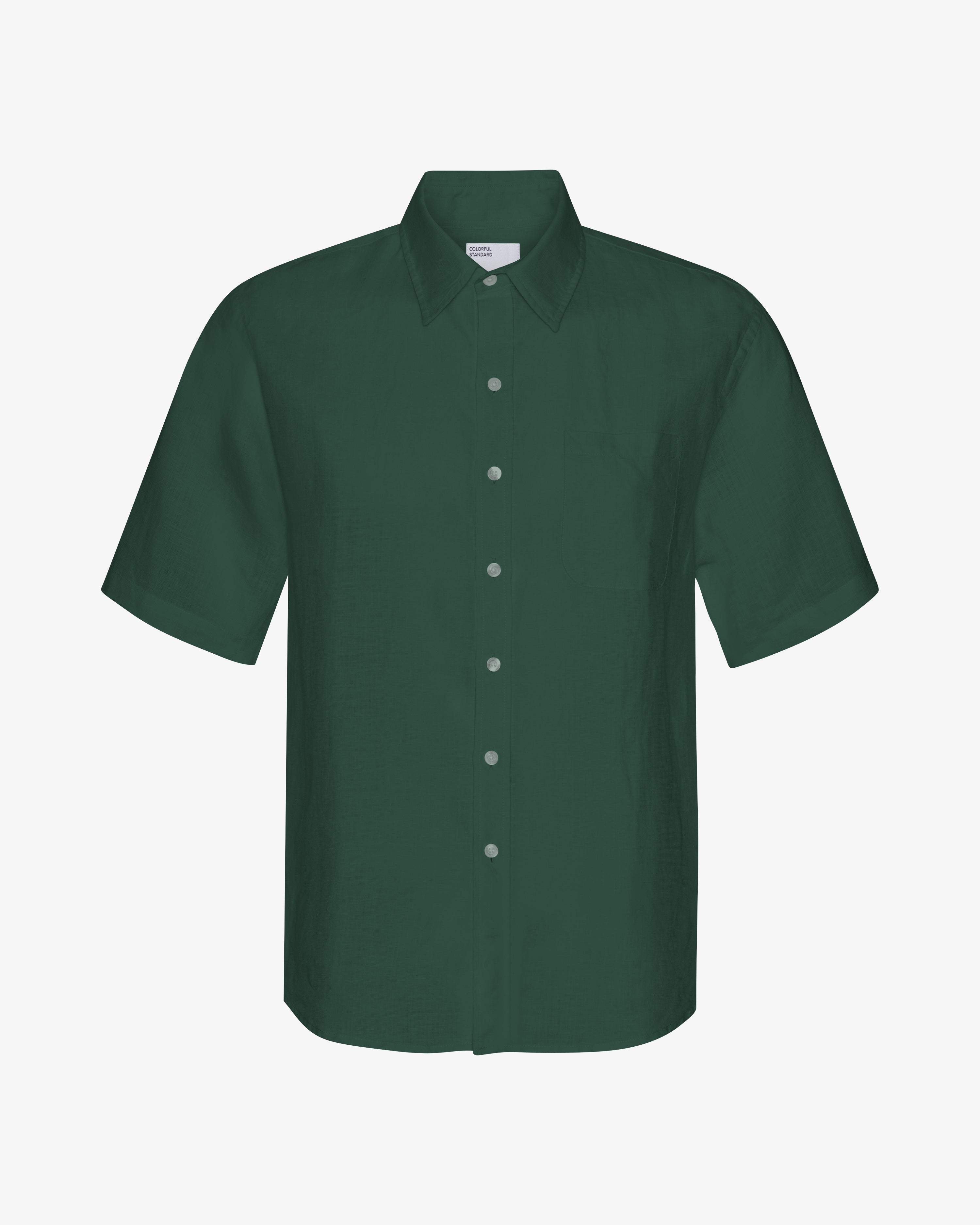 Premium Linen Short Sleeve Shirt for Men - Emerald Green | Breathable Summer Casual Wear for Outdoor Activities & Beach Vacations