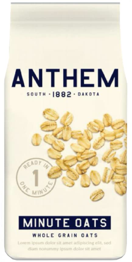 Anthem Minute Oats 40oz - Quick & Healthy Breakfast Oatmeal for Busy Mornings, Baking & Smoothies | Gluten-Free Instant Oats Pack