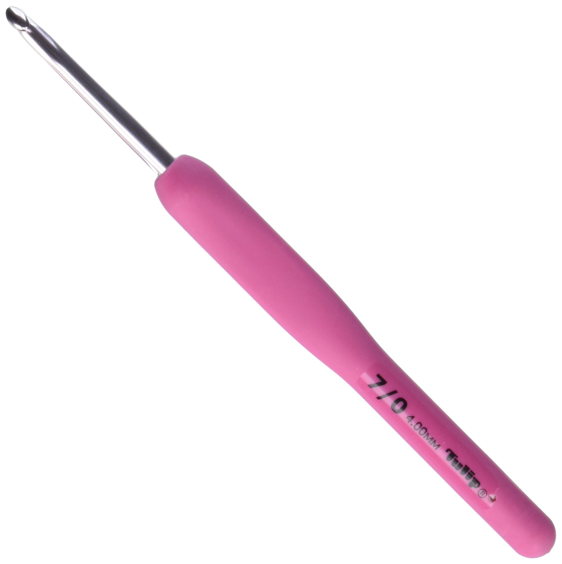 Tulip Etimo Rose Crochet Hook - Size 7/4mm - Premium Ergonomic Crochet Needle for Knitting & Crafting - Perfect for Yarn Projects, Amigurumi, and DIY Handmade Gifts