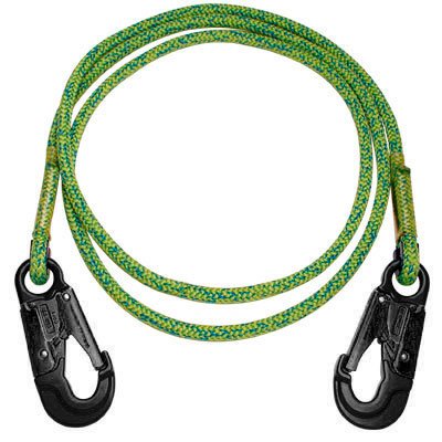 Rope Logic Lightning Green 10ft Safety Lanyard - Durable Fall Protection Equipment for Construction, Roofing & Climbing | OSHA Compliant Work at Height Gear