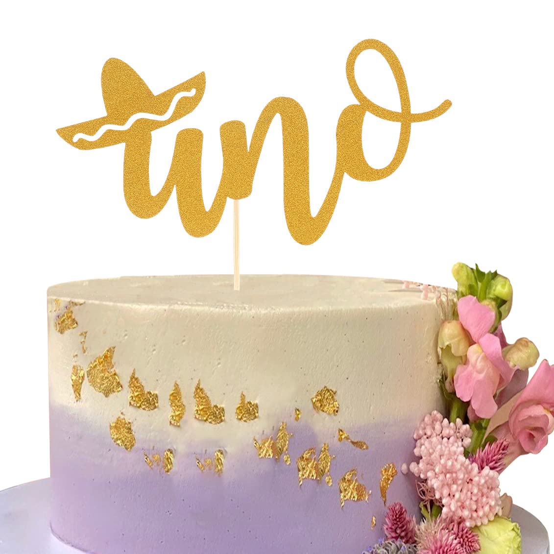 Gold Glitter Spanish UNO Cake Topper - 1st Birthday Party Decor for Mexican Fiesta Theme | Single-Side ONE Cake Decoration for Baby's First Birthday Celebrations & Special Occasions