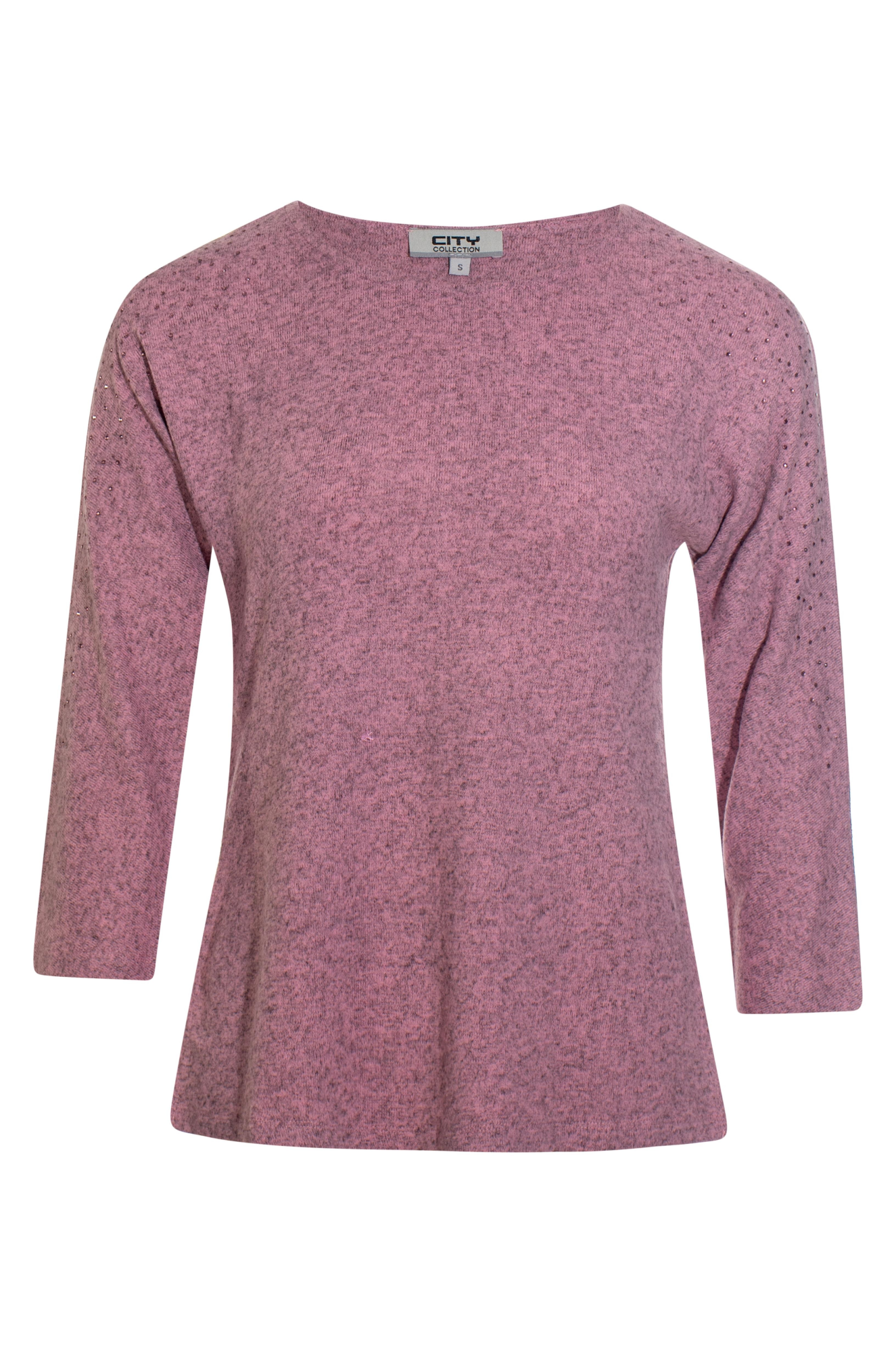 Soft Plain Marle Warm Touch Top for Women - Comfortable Blush Marle Pullover Sweater | 7927BR | Perfect for Casual Wear, Layering & Cozy Outfits