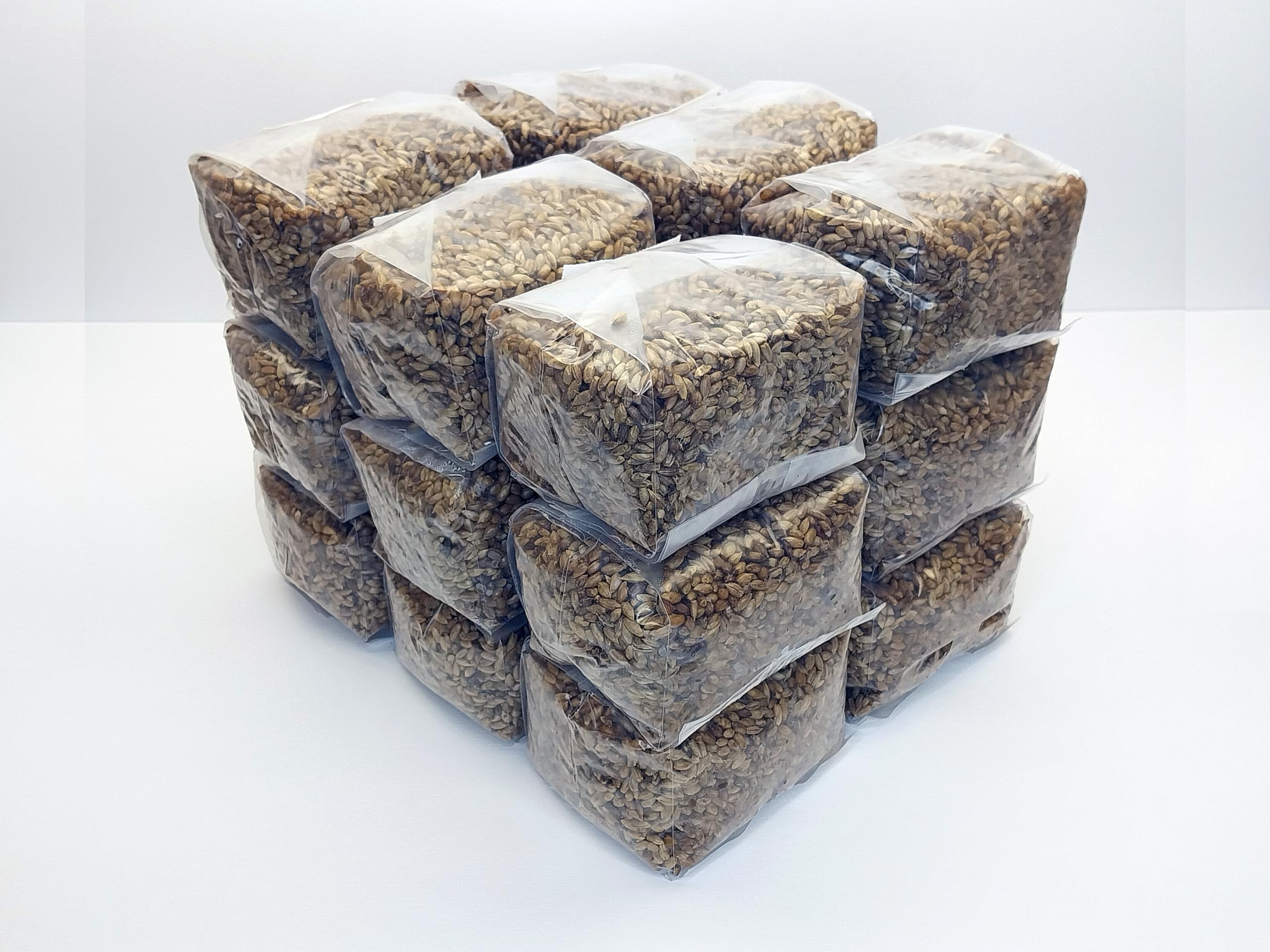 Sterilized Rye Berry Mushroom Substrate Bags - 18 Pack (1lb Each) for Grain Spawn - Perfect for Home Mushroom Cultivation & Mycology Projects