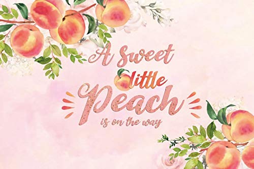 Baocicco 5x4ft Peach-Themed Baby Shower Backdrop for Girls - Sweet Pink Peach Juice Design Photography Background Wallpaper - Perfect for It's A Girl Parties, Newborn Photo Shoots & Gender Reveal Decorations