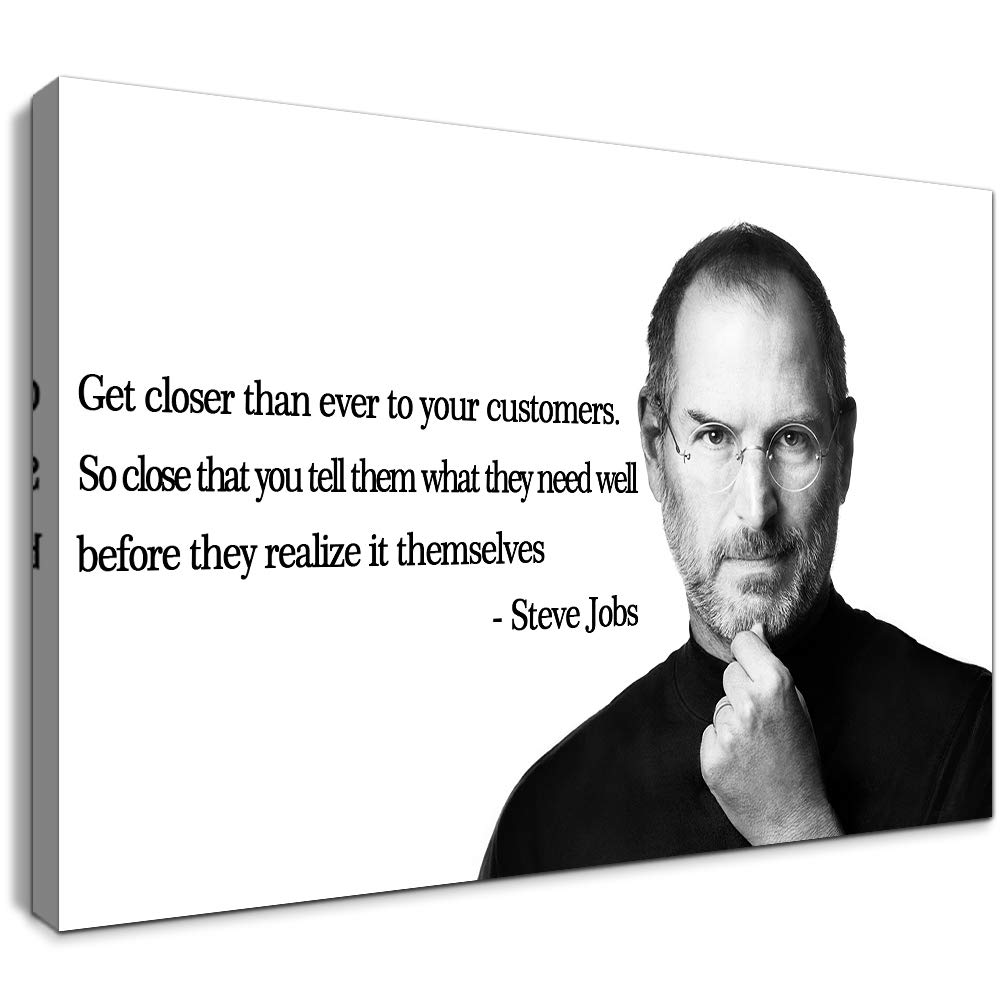 Steve Jobs Inspirational Wall Art Poster - Motivational Quotes for Office, Classroom & Teens - 16x24 Inch Motivational Wall Decor for Work, Home & Study Spaces