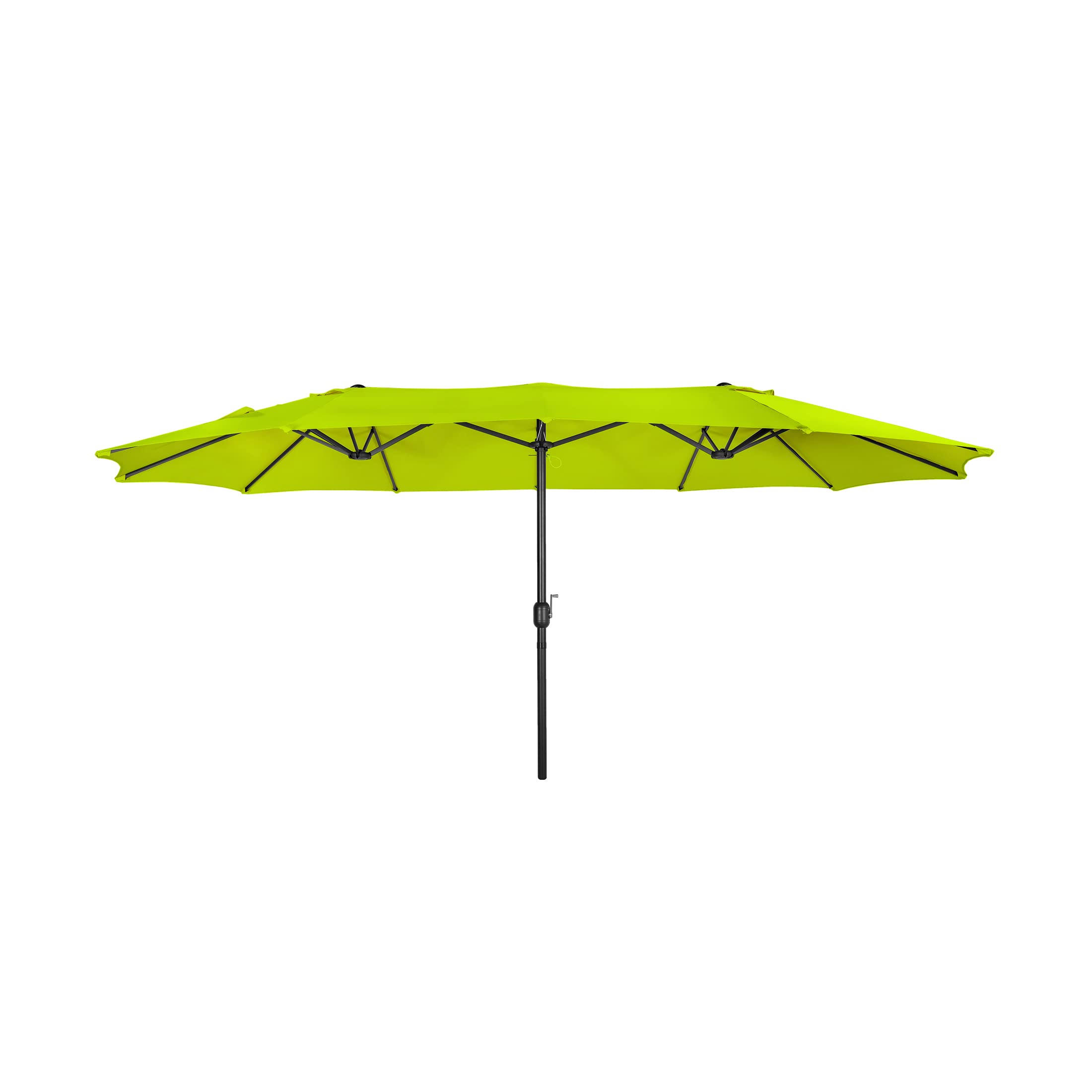 WO Home Furniture 15' x 9' Extra Large Patio Umbrella - Twin Double Canopy Outdoor Sun Shade for Poolside, Beach, Backyard & Garden Parties