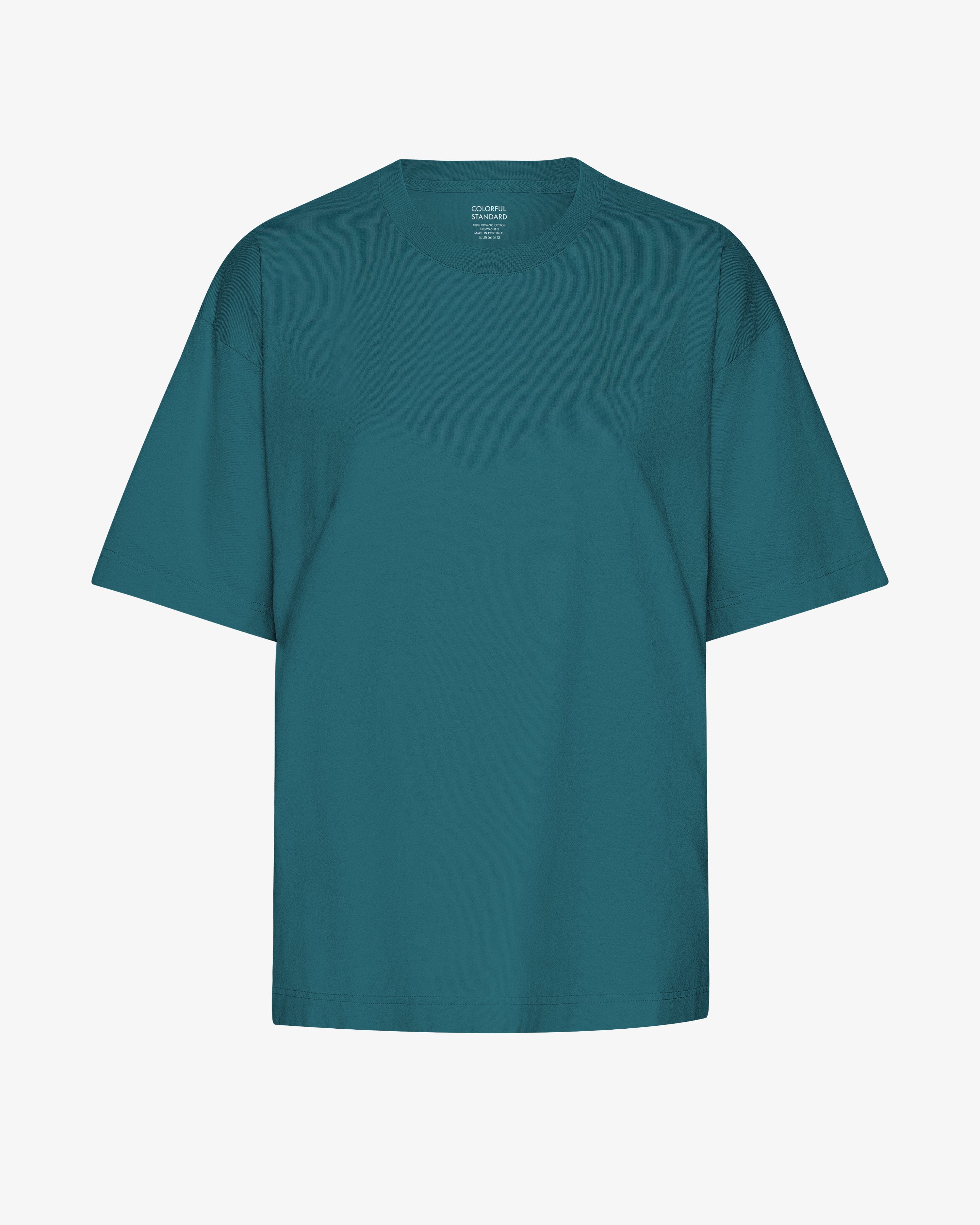 Oversized Organic Cotton T-Shirt for Women - Soft & Comfortable Ocean Green Tee - Perfect for Casual Wear, Loungewear & Everyday Outfits