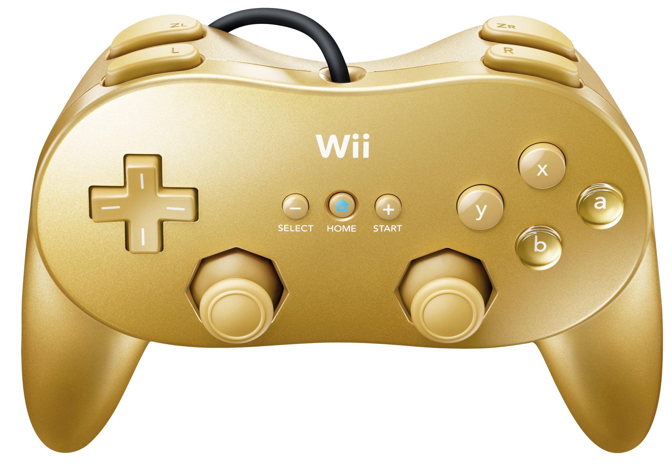 Original Wii Classic Controller Pro Gold - Authentic Nintendo Gamepad for Wii & Wii U - Perfect for Retro Gaming & Virtual Console Titles