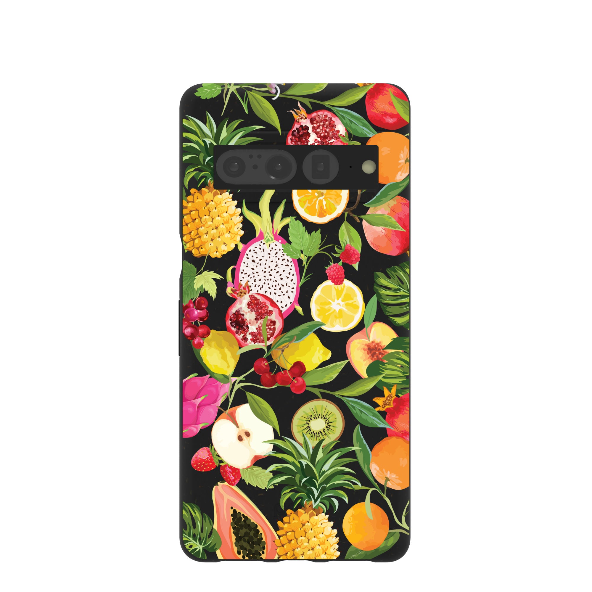 Black Tutti Frutti Google Pixel 7 Pro Case - Premium Protective Phone Cover for Google Pixel 7 Pro - Perfect for Everyday Use, Travel & Outdoor Activities