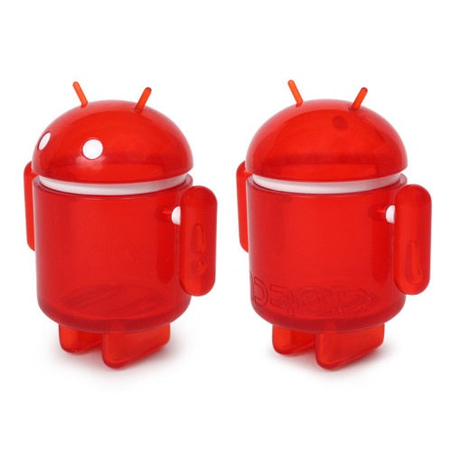 Android Mini Collectible Big Box Edition Vinyl Figure - Translucent Ruby Red | Cute Desk Decor for Anime Fans, Gaming Room Display & Gift for Collectors