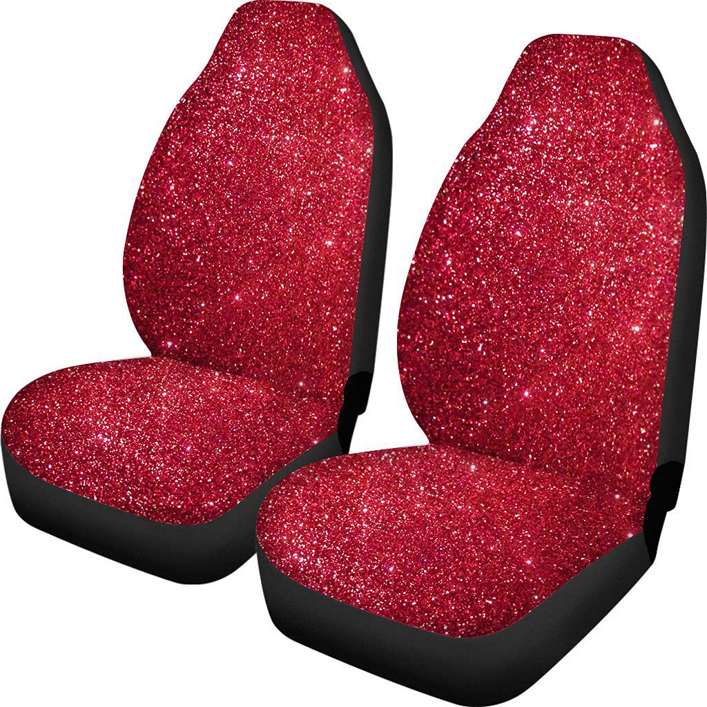 Red Sequins Car Seat Cover for Women - Universal High Back Seat Protector - Decorative Vehicle Seat Accessories for Cars, SUVs & Trucks | Perfect for Daily Commute, Road Trips & Special Occasions