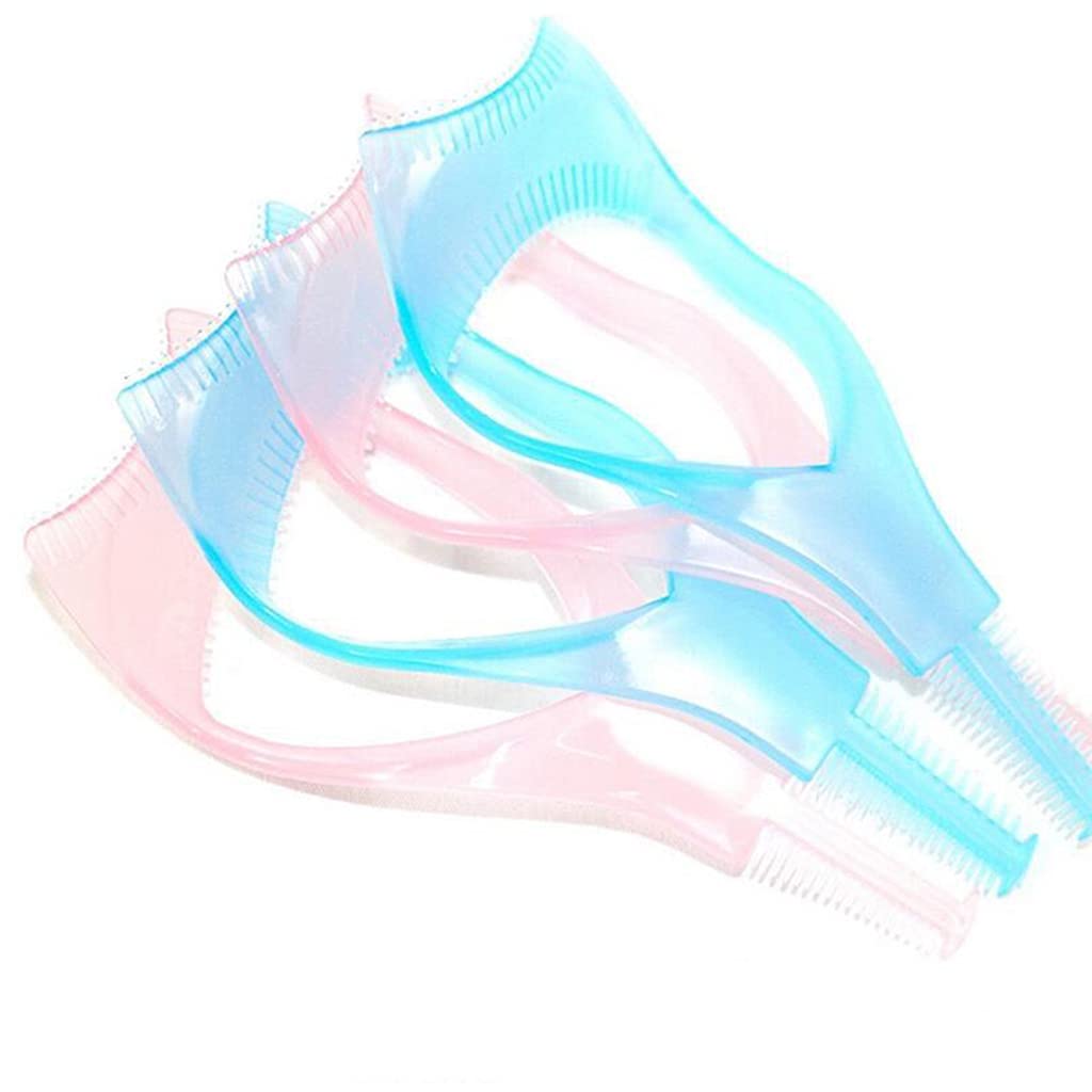 U-K Eyelash Card - 3-in-1 Reusable Plastic Mascara Guard, Eyelash Brush & Curler - Durable Lash Comb Makeup Tool for Women | Perfect for Mess-Free Mascara Application & Professional Eye Makeup