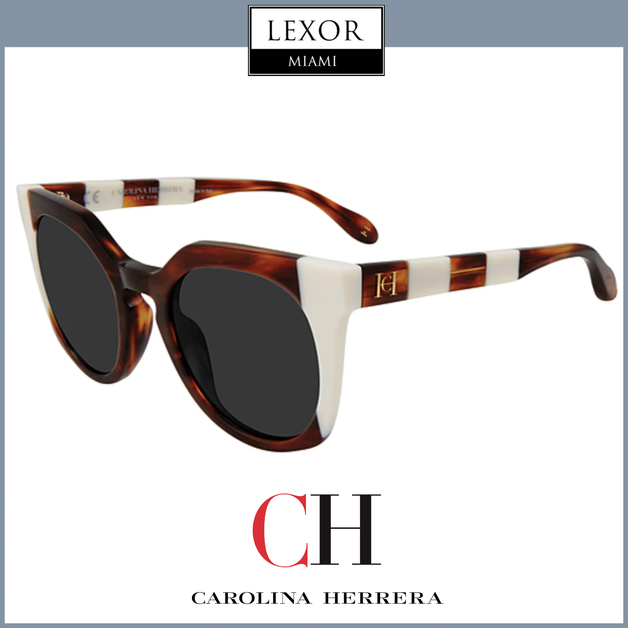 Carolina Herrera SHN595 0782 Women's Fashion Sunglasses - UV Protection, Stylish Design for Outdoor Activities, Beach, and Driving