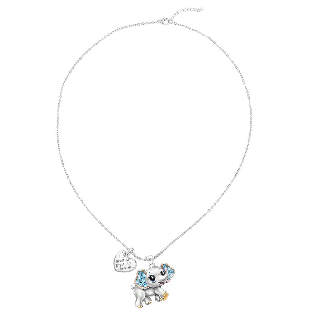 Stylish Unisex Elephant Pendant Necklace for Women & Men - Cute Animal Jewelry Gift for Lovers, Couples & Baby Showers - Perfect for Valentine's Day, Anniversary & Romantic Occasions