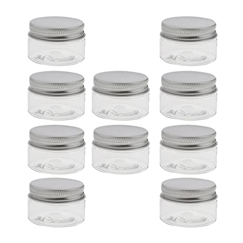 10pcs Empty 30ml Cosmetic Jars with Aluminum Cap - Perfect for Lip Balm, Cream, Salve & DIY Skincare - Travel-Friendly & Reusable Containers for Homemade Beauty Products