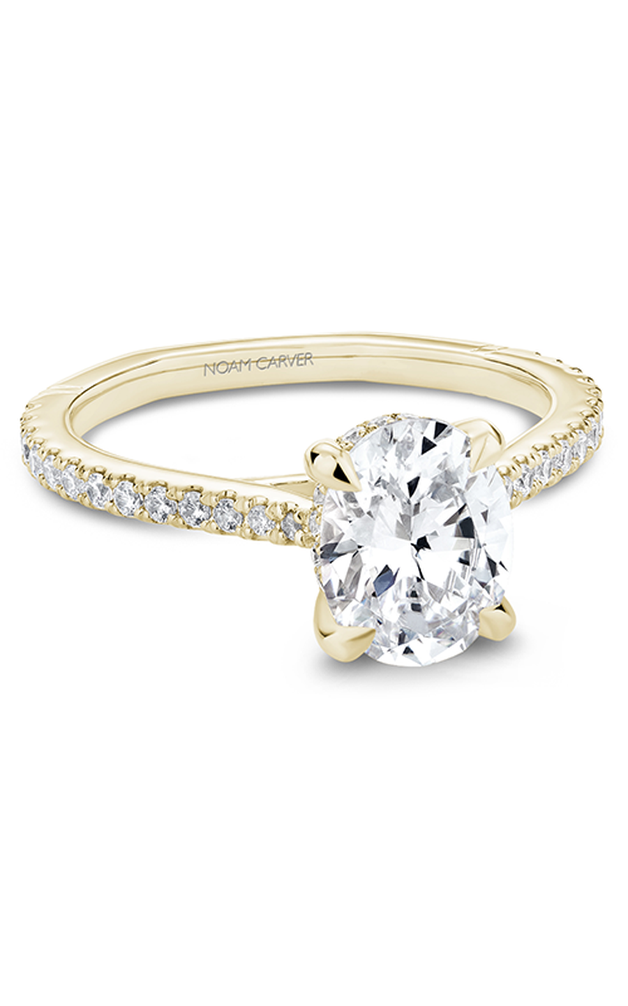 Noam Carver Atelier A033 02YA Diamond Engagement Ring - 14K Gold Wedding Band for Her, Perfect Proposal Gift & Anniversary Jewelry