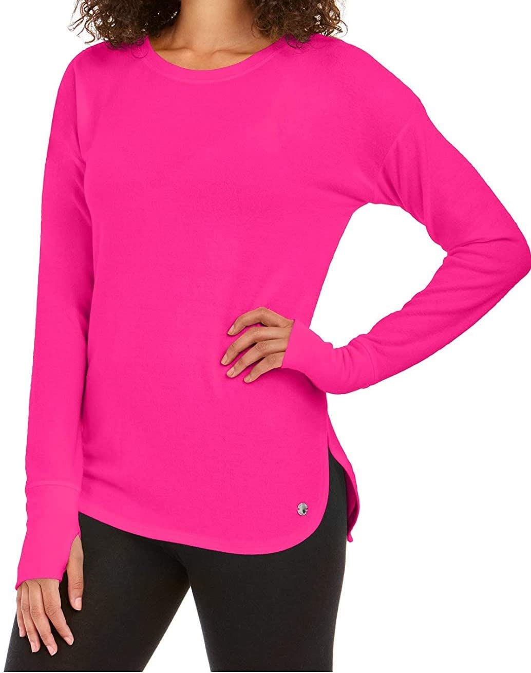 Ideology Women's Plus Size Workout Pullover Top - Comfortable & Stylish Gym Wear for Yoga, Running & Fitness Training
