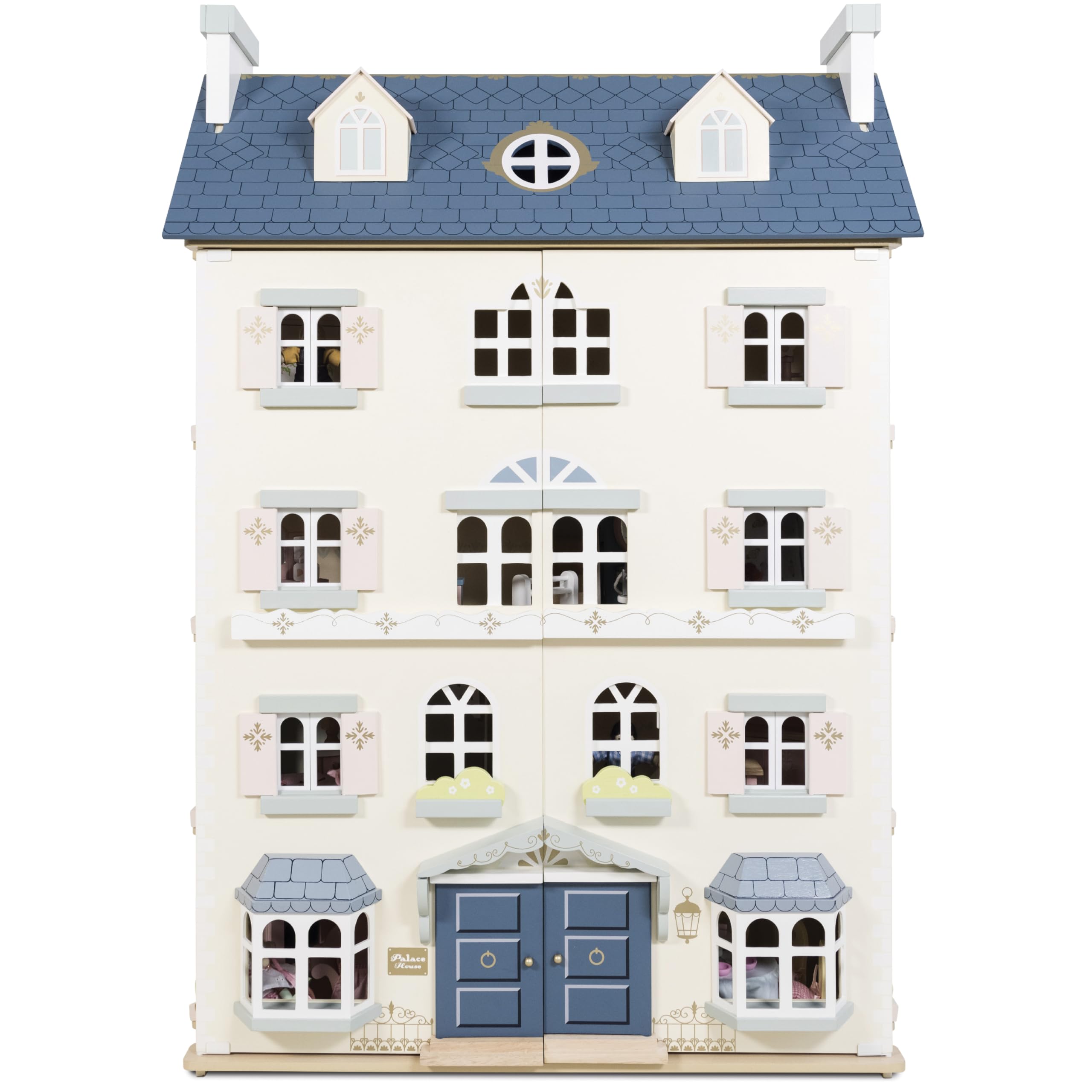 Le Toy Van - Palace House Large 5-Storey Wooden Dollhouse Playset for Kids Ages 3+ | Premium Wooden Doll House with Furniture | Perfect Gift for Girls & Boys | Great for Pretend Play, Storytelling & Creative Development