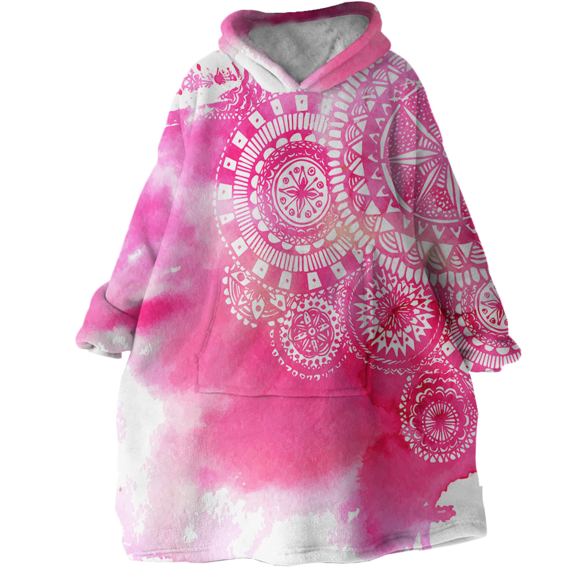 Bohemian Delight Wearable Blanket Hoodie - Soft Fleece Oversized Hooded Sweatshirt for Women | Cozy Loungewear for Home, Camping & Outdoor Activities