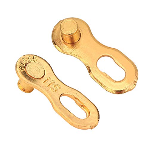 Annadue 2-Pack Heavy Duty Steel Bike Chain Links - Gold Bike Chain Repair Kit for Emergency Roadside Fixes & Temporary Cycling Repairs