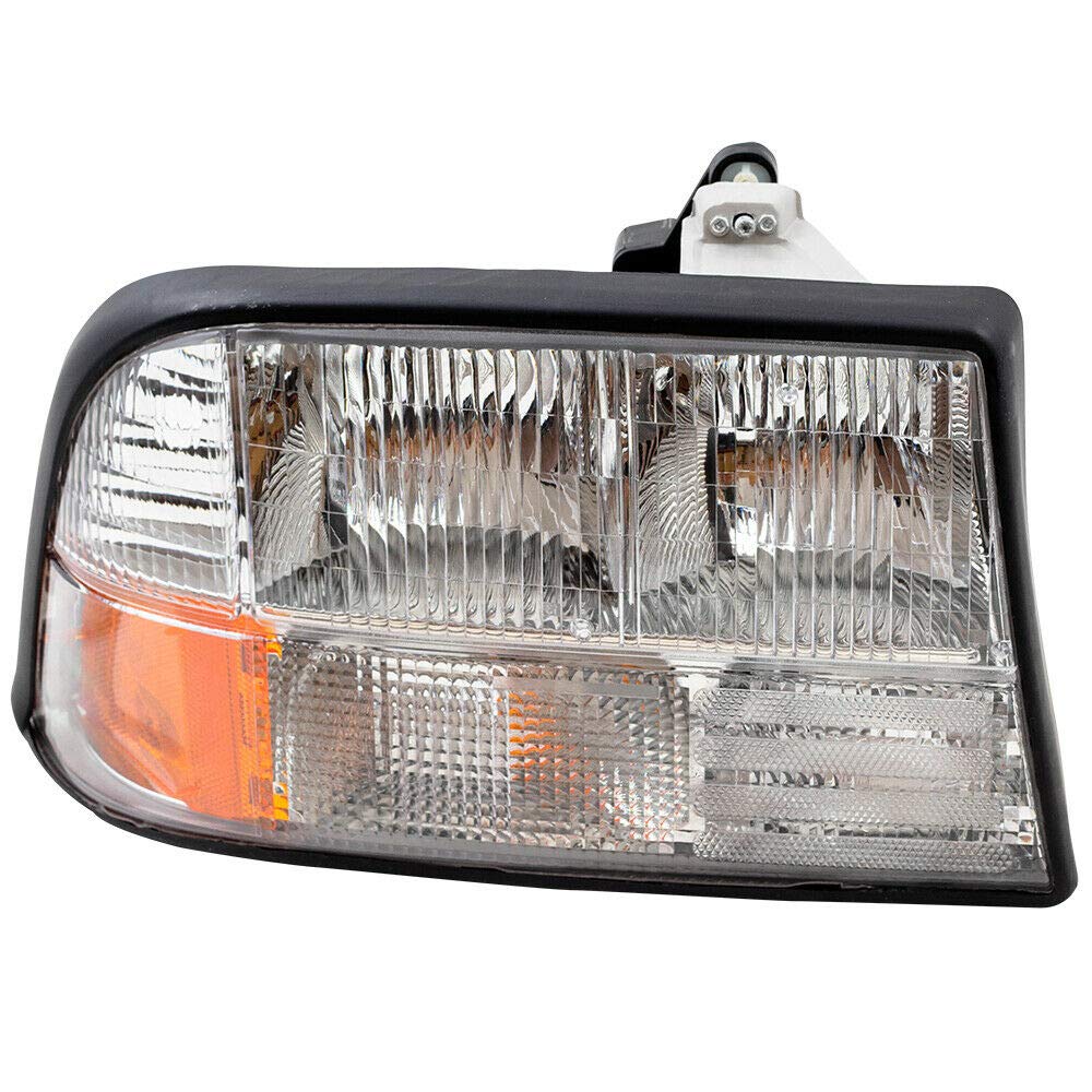 New Replacement Passenger Side Headlight Headlamp Assembly Compatible with Oldsmobile Bravada, GMC Jimmy & Sonoma Pickup Trucks - Perfect for Night Driving & Off-Road Adventures