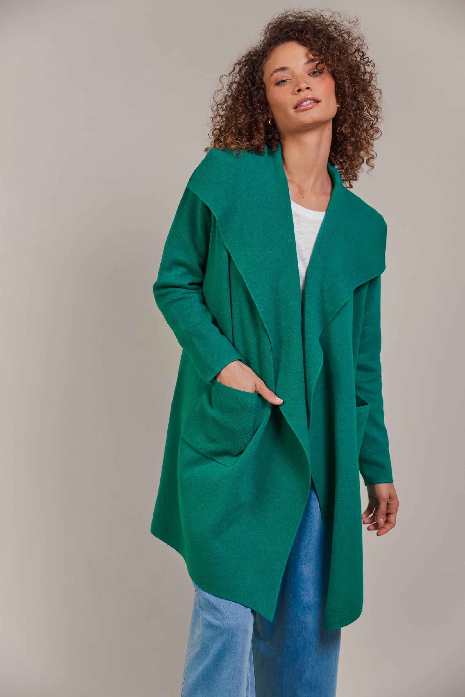 Palmer Relaxed Cardigan for Women - Soft Teal Knit Sweater | Cozy Fall & Winter Layering | Perfect for Office, Travel and Casual Outfits