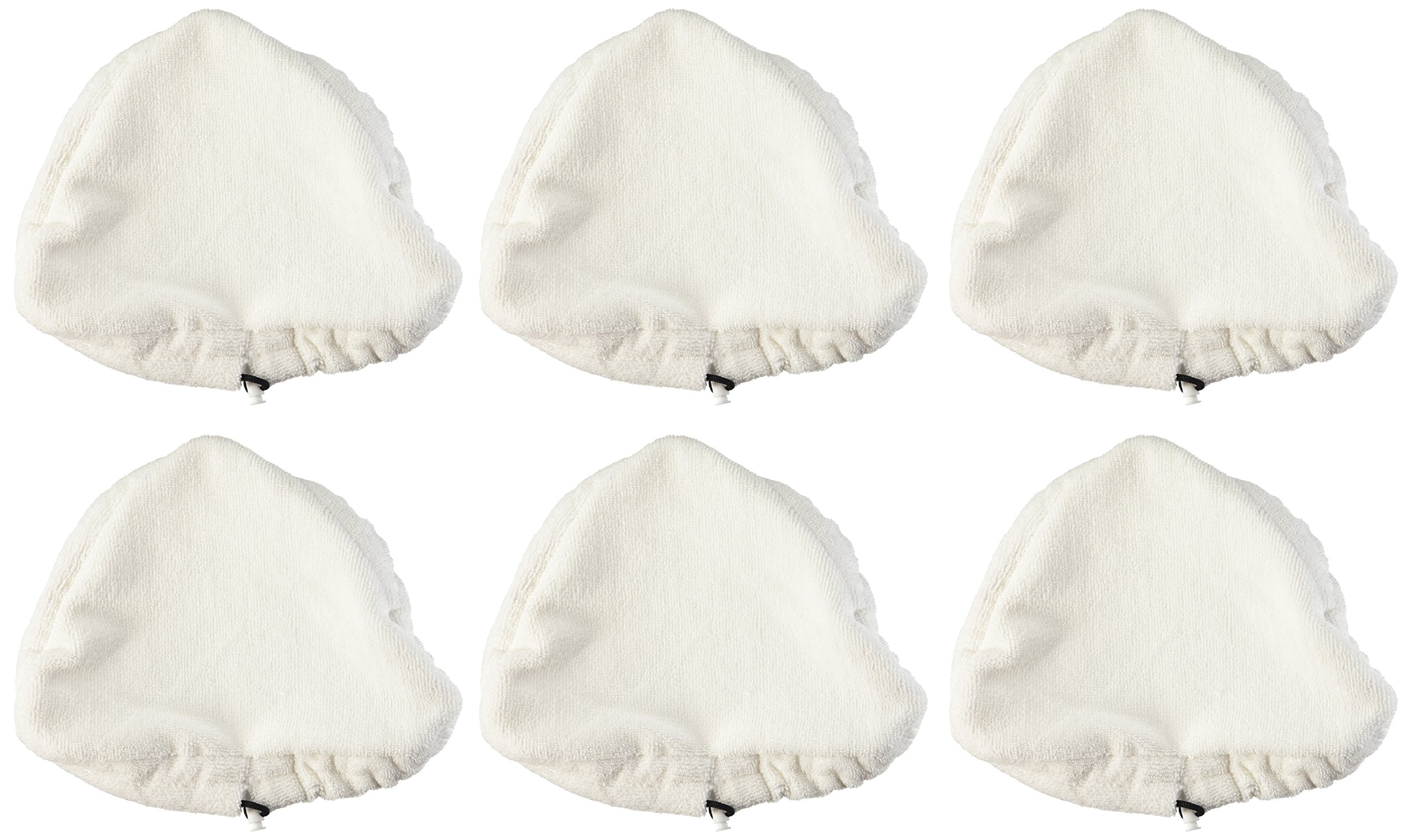 6 Pack Replacement Pads for H2O H20 Steam Mop - Microfiber Cleaning Pads for Floors, Tiles & Hardwood - Washable & Reusable Steam Mop Accessories (Perfect for Kitchen, Bathroom & Pet Hair Removal)