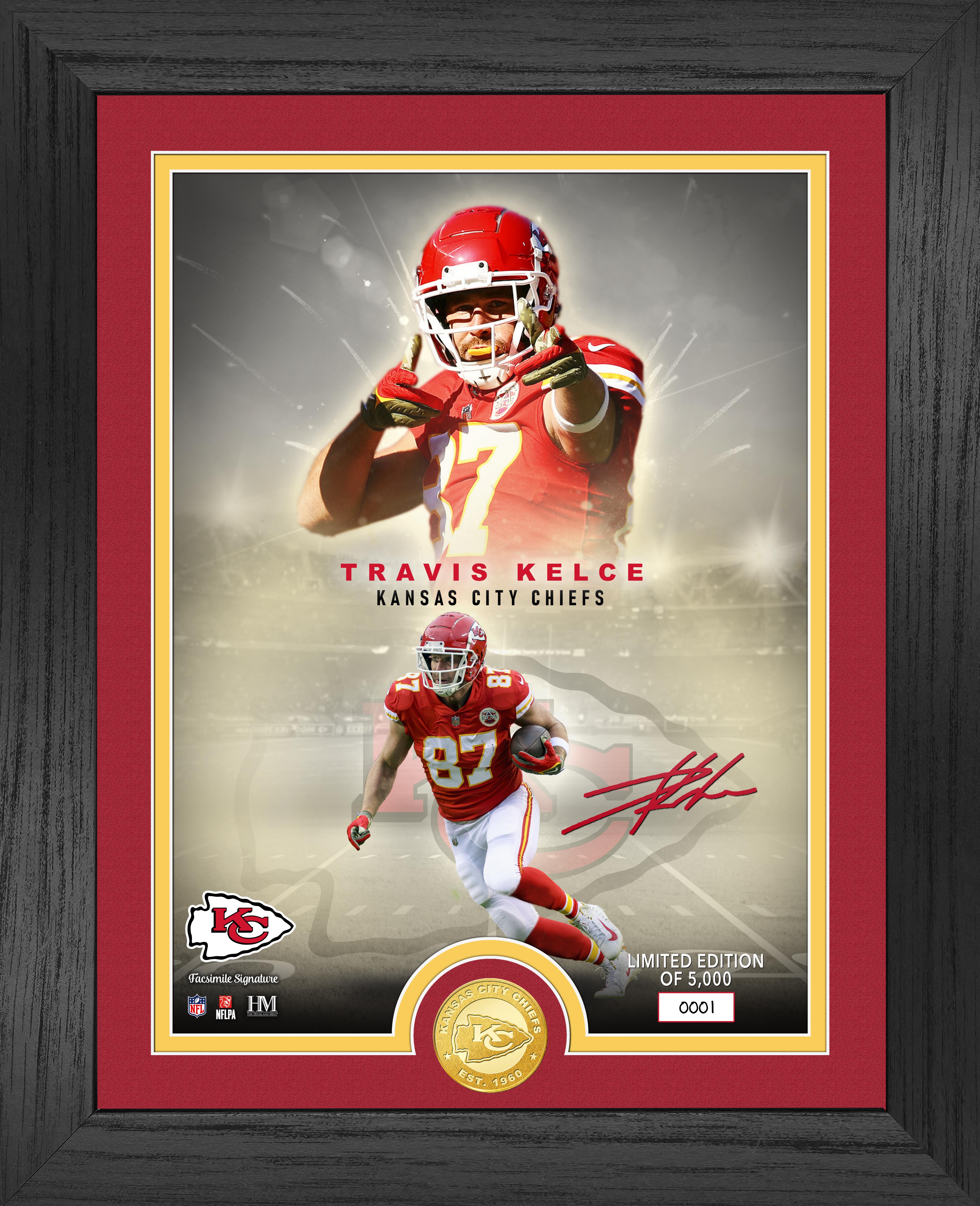 Travis Kelce Kansas City Chiefs Commemorative Bronze Coin with Photo - Limited Edition Collectible for NFL Fans & Memorabilia Enthusiasts - Perfect for Display, Gifts, and Sports Decor