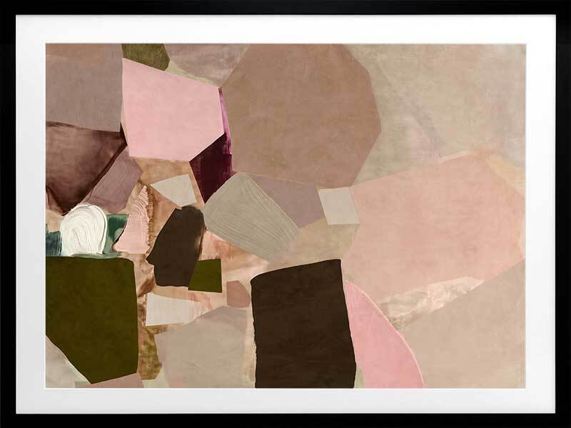 Deconstructed Desert Framed Art Print - Modern Abstract Wall Decor for Living Room, Bedroom & Office