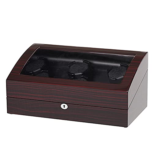 Sepano Automatic Watch Winder for 6 Watches with 7 Storage Slots - Ultra Quiet Motor Wooden Watch Winding Box for Men & Women | Perfect for Watch Collectors, Travel & Luxury Watch Storage
