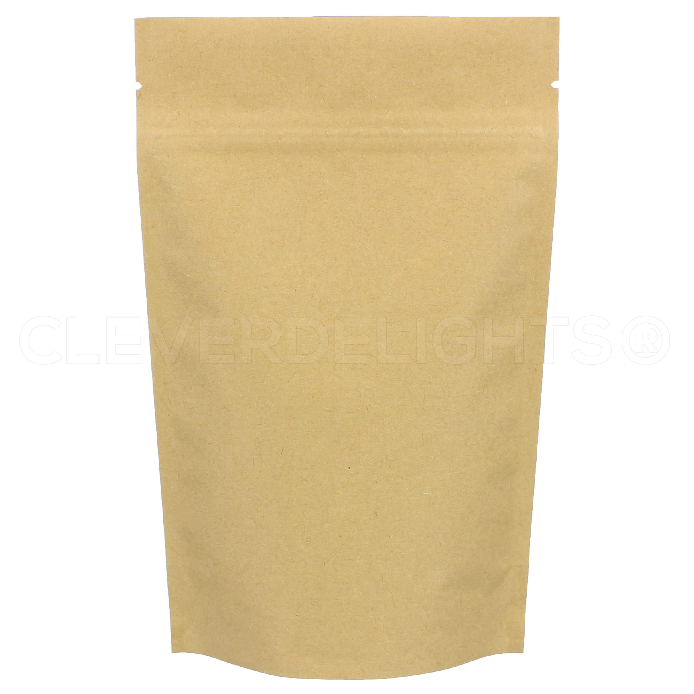 CleverDelights 4oz Kraft Stand Up Pouches - 1000 Pack (5
