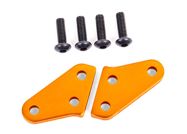 High-Quality Aluminum Steering Block Arms (2-Pack) - Durable & Lightweight Orange Off-Road Parts for RC Cars & Trucks - Perfect for Crawling, Racing & Bashing