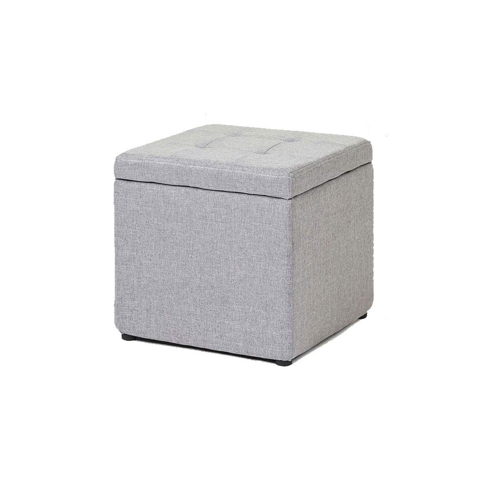 Multifunctional Leather Storage Stool with Lid - Shoe Bench, Toy Organizer & Extra Seating for Living Room, Bedroom, Entryway (Color B)