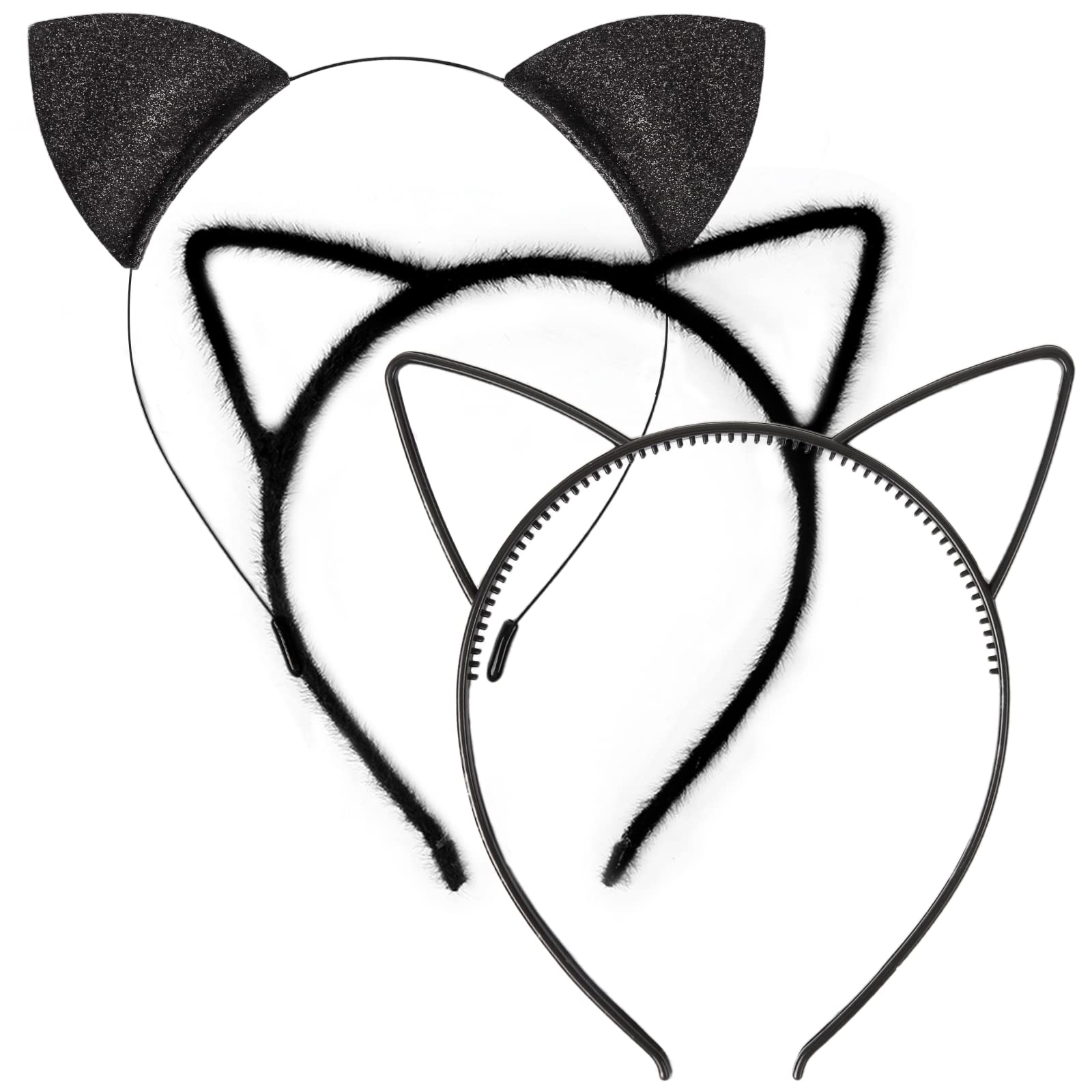 Cute Cat Ear Headbands for Women & Girls - Halloween Party Favors, Cosplay Hair Accessories - Perfect for Costume Parties, Anime Conventions & Themed Events