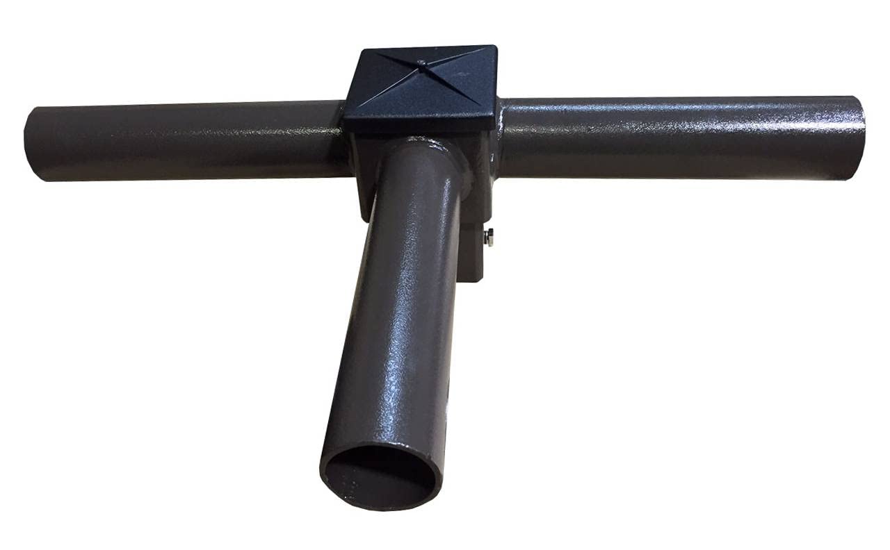 90 Degree Triple Spoke Arm Mounting Bracket with 3-Light Horizontal Tenon Adaptor - Square Pole Accessories for Outdoor Shoebox Lights, Parking Lot Lights, Street Lights & Area Lights | Durable Weatherproof Construction for Commercial & Municipal Lighting Projects