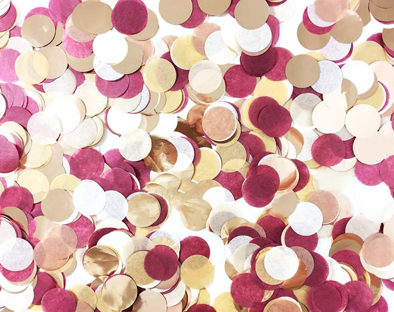 Burgundy Gold Confetti - Premium Graduation & Wedding Decorations | Maroon Confetti Table Scatter for Fall Engagements, Birthdays & Special Events | Perfect for Party Decor, Photo Backdrops & Celebration Scenes