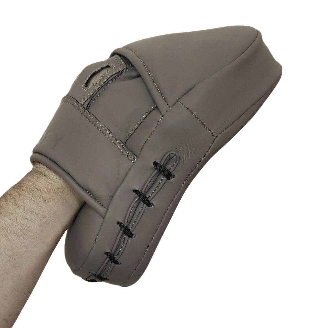Victory Focus Mitts - Edge Curved Syntec Grey Boxing Gloves for Training & Sparring - Perfect for MMA, Kickboxing & Fitness Workouts