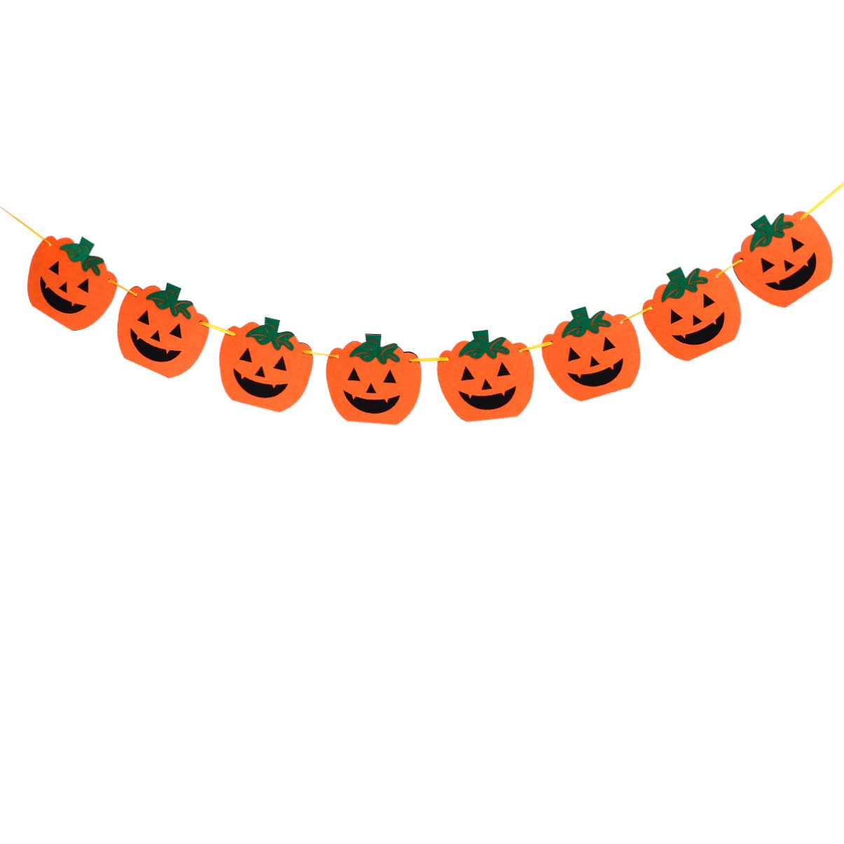 Bestoyard Halloween Pumpkin Felt Banner - Orange Fall Autumn Bunting Garland for Thanksgiving, Halloween Party, Wedding Decorations | Perfect for Home, Porch, Classroom, and Festive Events