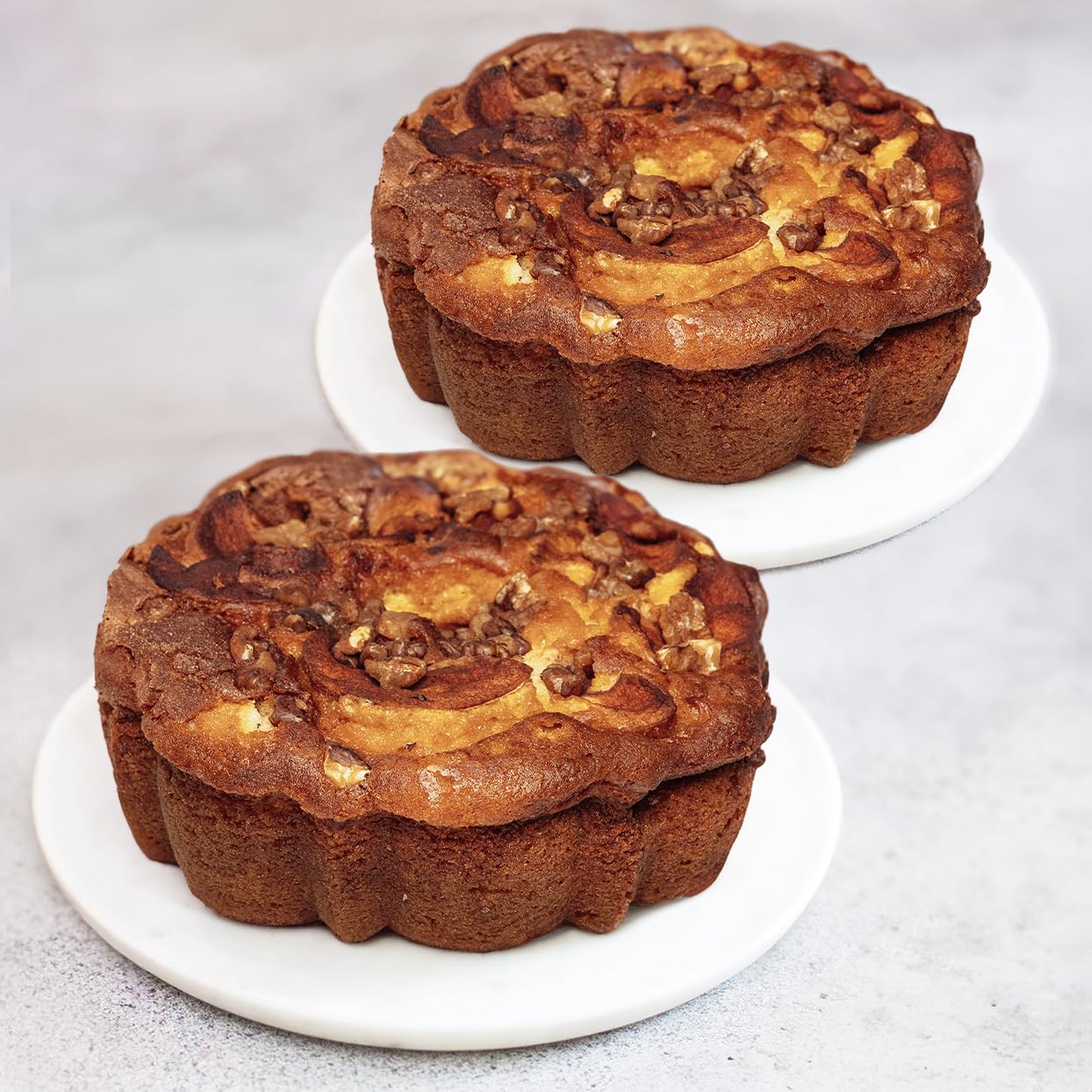 Large Traditional Apple Walnut Coffee Cake - 3.1 lbs (2 Cakes) | Buy One Get One 50% Off | Perfect for Breakfast, Brunch & Holiday Gatherings