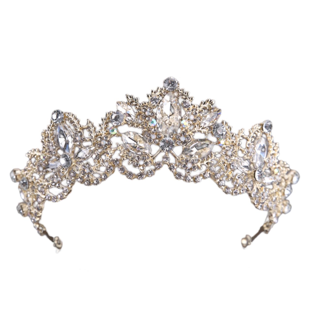 Beavorty Rhinestone Bridal Tiara Crown for Women – Elegant Wedding Hair Accessory with Sparkling Crystals | Perfect for Brides, Prom, Pageants & Special Occasions